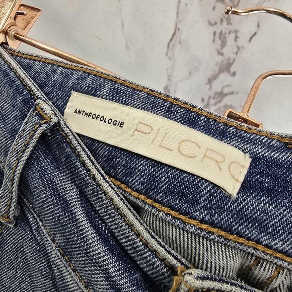 Pilcro Jeans Womens 25 Skinny High Rise Cigarette Light Wash Stone - Picture 3 of 13